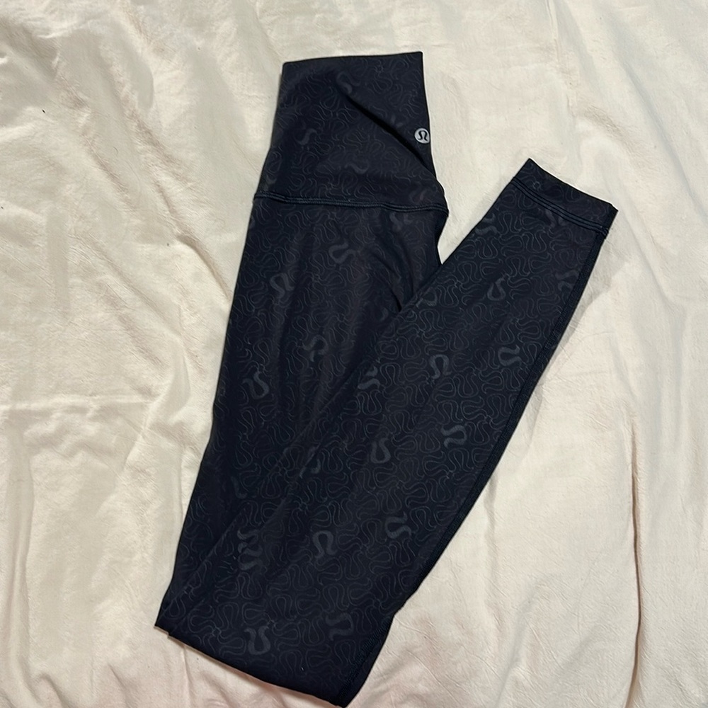 Lululemon align logo embossed black leggings